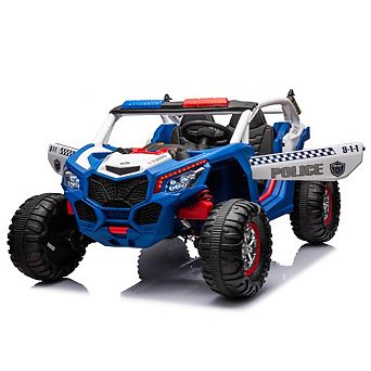 24V 2-Seater Kids UTV, 4WD 300W, Remote Control, Electric Ride-On Car with Music & Lights