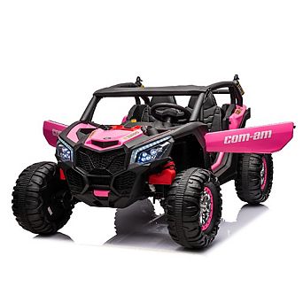 24V 2-Seater Kids UTV, 4WD 300W, Remote Control, Electric Ride-On Car with Music & Lights