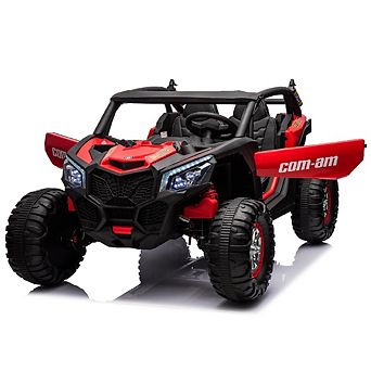 24V 2-Seater Kids UTV, 4WD 300W, Remote Control, Electric Ride-On Car with Music & Lights