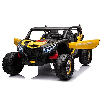 24V 2-Seater Kids UTV, 4WD 300W, Remote Control, Electric Ride-On Car with Music & Lights