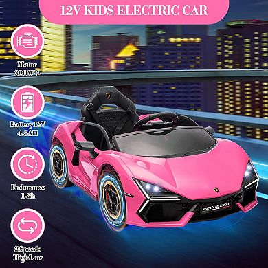 Licensed Lamborghini Ride-On Car, 12V, Remote Control, for Kids 3+