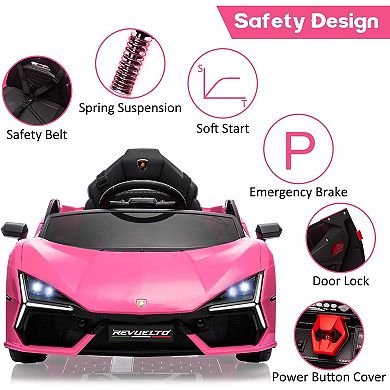 Licensed Lamborghini Ride-On Car, 12V, Remote Control, for Kids 3+