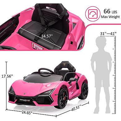 Licensed Lamborghini Ride-On Car, 12V, Remote Control, for Kids 3+