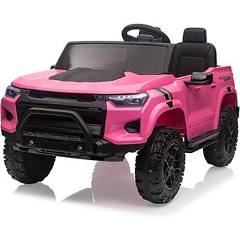 24V Kids Ride-On Truck, 2-Seater Electric Car w/ Remote Control, LED Lights & Music
