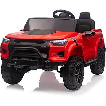 24V Kids Ride-On Truck, 2-Seater Electric Car w/ Remote Control, LED Lights & Music