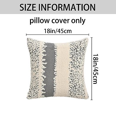 Pack of 2 Plush Decorative Pillow Covers Boho Soft Cozy Cushion Cases for Bedroom 12X20/18X18 Inch
