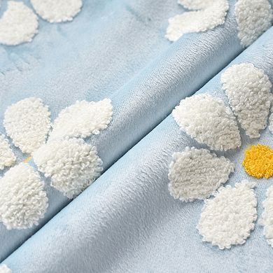 Set of 2 Pillow Covers Daisy Embroidery Pillow Cases Flower Pattern Cushion Covers 18X18 Inch