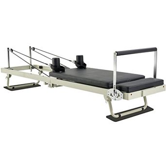 Pilates Reformer for Home Foldable Frame with Springs, Pads, and Jump Board
