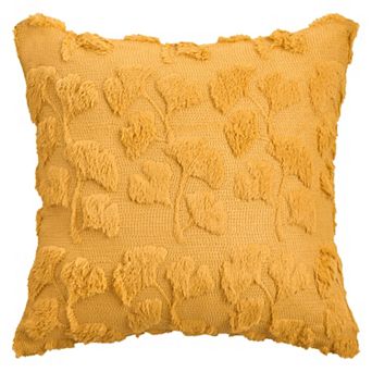 1 pc Plush Pillow Case Ginkgo Leaf Embroidery Soft Fluffy Modern Throw Pillow Covers 18X18/20X20 Inch