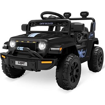 12V Kids Electric Truck, Ages 3-8, Parent Remote, 2 Speeds, LED Lights & Music