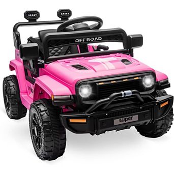 12V Kids Electric Truck, Ages 3-8, Parent Remote, 2 Speeds, LED Lights & Music