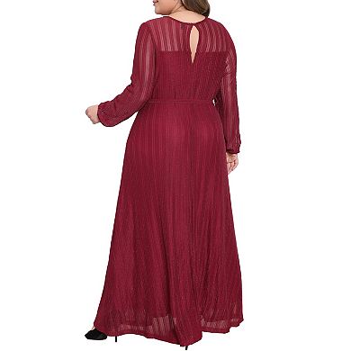 Women's Plus Size Sparkly Formal Dress Mesh Maxi Cocktail Evening Gown Wedding Guest with Belt