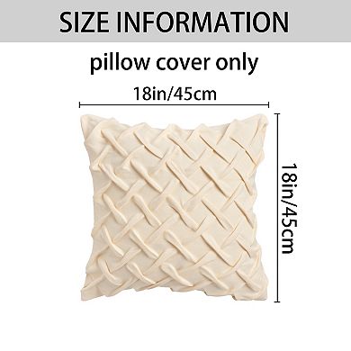 Pack of 2 Soft Decorative Throw Pillow Covers Solid 3D Weaving Pillowcases for Sofa 12X20/18X18 Inch