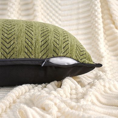 Pack of 2 Throw Pillow Covers Herringbone Modern Decorative Cushion Case 12X20/18X18 Inch