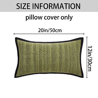 Pack of 2 Throw Pillow Covers Herringbone Modern Decorative Cushion Case 12X20/18X18 Inch