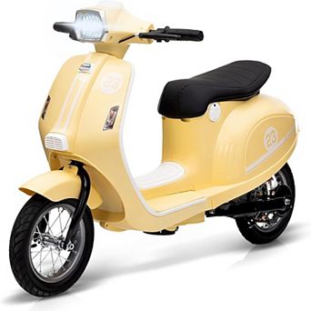 24V Kids Electric Moped Scooter with Seat & LED Lights, Ages 8-14