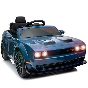 Dodge Challenger Kids' Electric Car, 12V Ride-On with Remote, Bluetooth & LED Lights