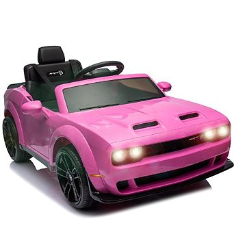 Dodge Challenger Kids' Electric Car, 12V Ride-On with Remote, Bluetooth & LED Lights