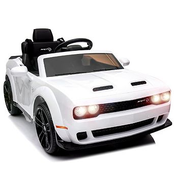 Dodge Challenger Kids' Electric Car, 12V Ride-On with Remote, Bluetooth & LED Lights