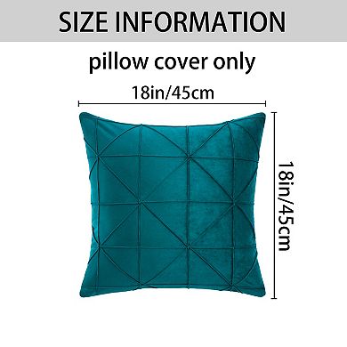 Luxury 3D Diamond Velvet Throw Pillow Covers 2Pcs Geometric Soft Decorative Cushion Case 18X18 Inch