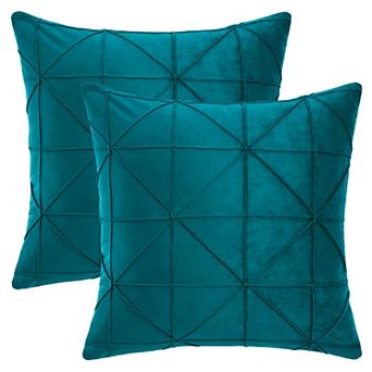 Luxury 3D Diamond Velvet Throw Pillow Covers 2 pc Geometric Soft Decorative Cushion Case 18X18 Inch