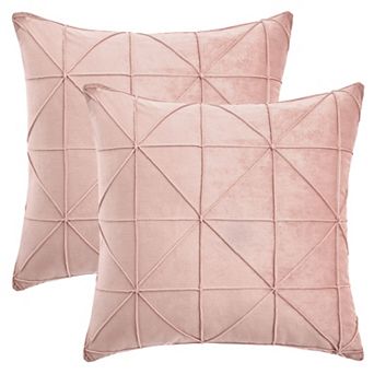 Luxury 3D Diamond Velvet Throw Pillow Covers 2 pc Geometric Soft Decorative Cushion Case 18X18 Inch