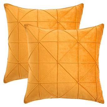 Luxury 3D Diamond Velvet Throw Pillow Covers 2 pc Geometric Soft Decorative Cushion Case 18X18 Inch