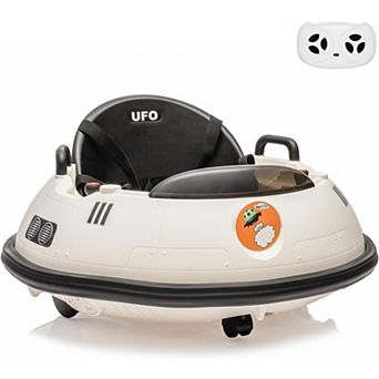 12V Kids Bumper Car with Remote Control, 360 Spin & LED Lights for Toddlers 18+ Months