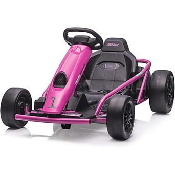 24V Kids Go Kart, Dual 300W Motors, 8.1MPH, 155 Lbs Capacity. Drifting Ride-On Toy for Ages 8-12.