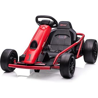 24V Kids Go Kart, Dual 300W Motors, 8.1MPH, 155 Lbs Capacity. Drifting Ride-On Toy for Ages 8-12.