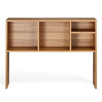 Desktop Bookshelf Hutch for 27-Inch Monitor, Home Office Storage Organizer