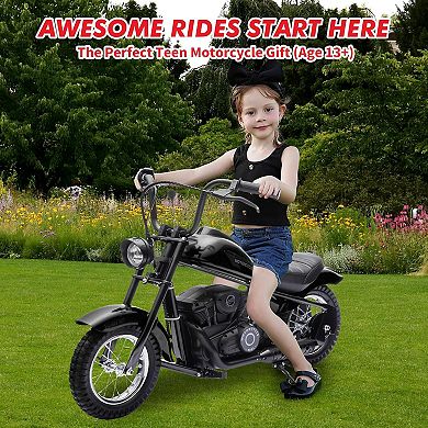 24V Kids Electric Dirt Bike 250W with LED Light Max Speed 14 MPH
