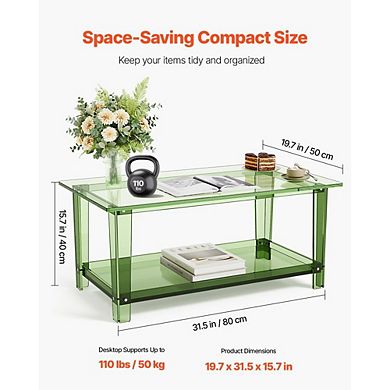 Modern Clear Acrylic Table for Living Rooms, Bedrooms, or Entryways