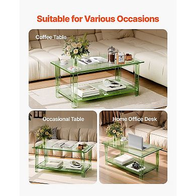 Modern Clear Acrylic Table for Living Rooms, Bedrooms, or Entryways