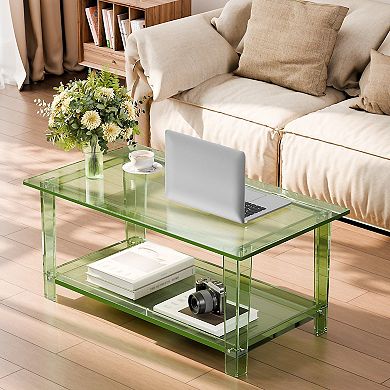 Modern Clear Acrylic Table for Living Rooms, Bedrooms, or Entryways