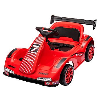 Remote Control 6V Kids Go Kart, 2MPH, ASTM Certified, with Music & Adjustable Belt