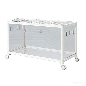 Large Metal Hamster Cage with Wheels & Dual Doors, Stackable Habitat for Small Animals