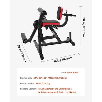 Plate-Loaded Leg Curl and Extension Machine Compact Lower-Body Gym Equipment