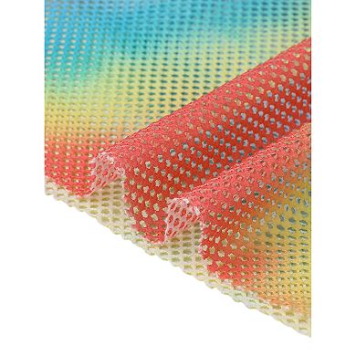 Tie Dye Fishnet Crop Top for Women's Short Sleeve See Through Sheer t Shirts