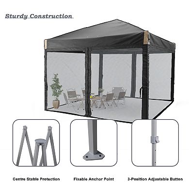 "Aoodor 10x10 Ft Pop Up Canopy Tent with Netting, Water-Resistant 210D Oxford Fabric Shade