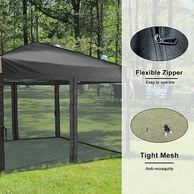"Aoodor 10x10 Ft Pop Up Canopy Tent with Netting, Water-Resistant 210D Oxford Fabric Shade