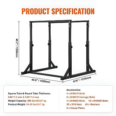 Home Gym Dip Stand with Adjustable Height for Bodyweight Exercises