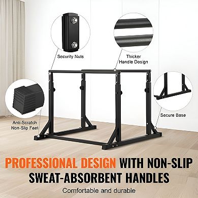 Home Gym Dip Stand with Adjustable Height for Bodyweight Exercises