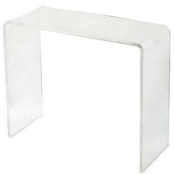 Modern Clear Acrylic Console Table, 38.2" L, for Entryway & Living Room