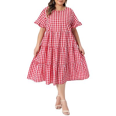 retro gingham dress Revisit the charm of the 50s with this Lily Off-Shoulder Gingham Dress!   From its full skirt to the classic black gingham print, it's retro  style at its best  #RetroFashion #VintageDreams #