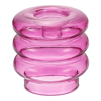 Glass Candle Holders, Glass Taper Candle Stand for Taper/Column Candles Tealight Stand Candlestick