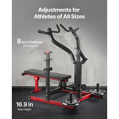 Foldable Chest Press Bench Steel Frame Home Strength Bench for Chest and Arms