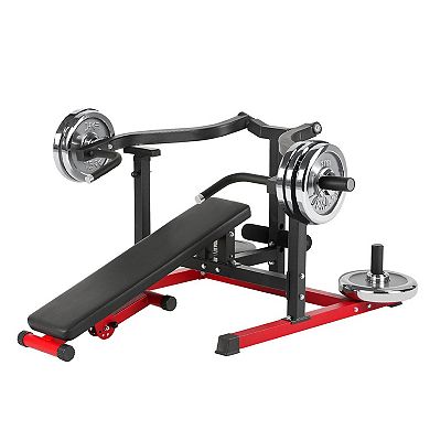 Foldable Chest Press Bench Steel Frame Home Strength Bench for Chest and Arms