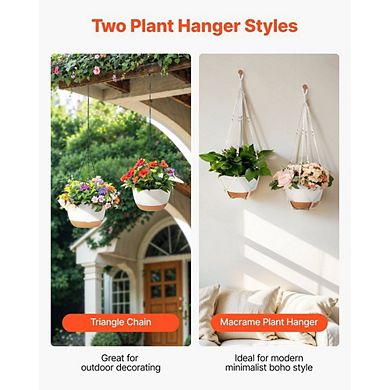 Self-Watering Hanging Planter with Reservoir for Indoor or Outdoor Plants