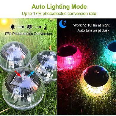 Solar LED Floating Lights 7-Color Changing, IP65 Waterproof for Pool & Garden